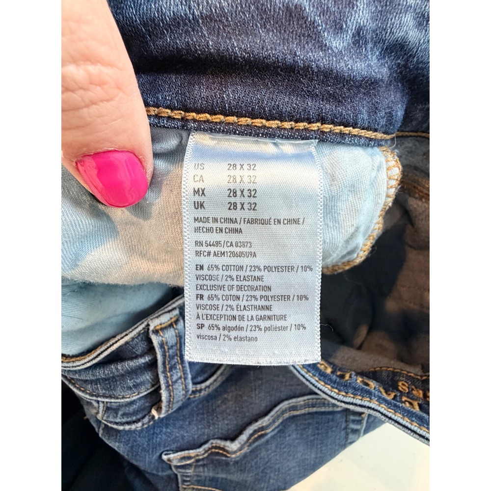 American Eagle Slim Jeans 28x32 Dark Wash Ne(X)t Level Flex Classic Casual - Picture 7 of 9